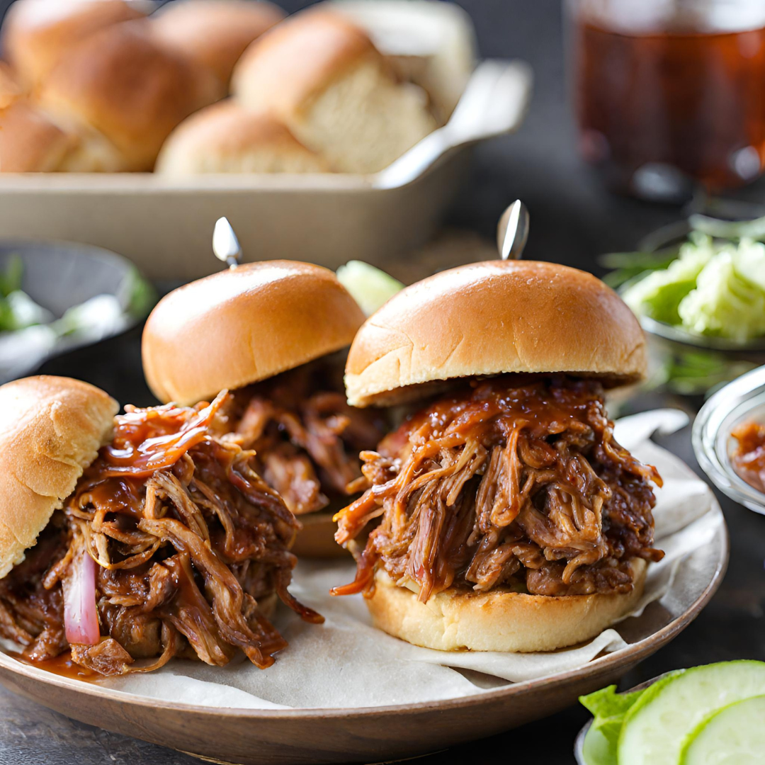 American: Lime & Basil BBQ Pulled Pork Sliders