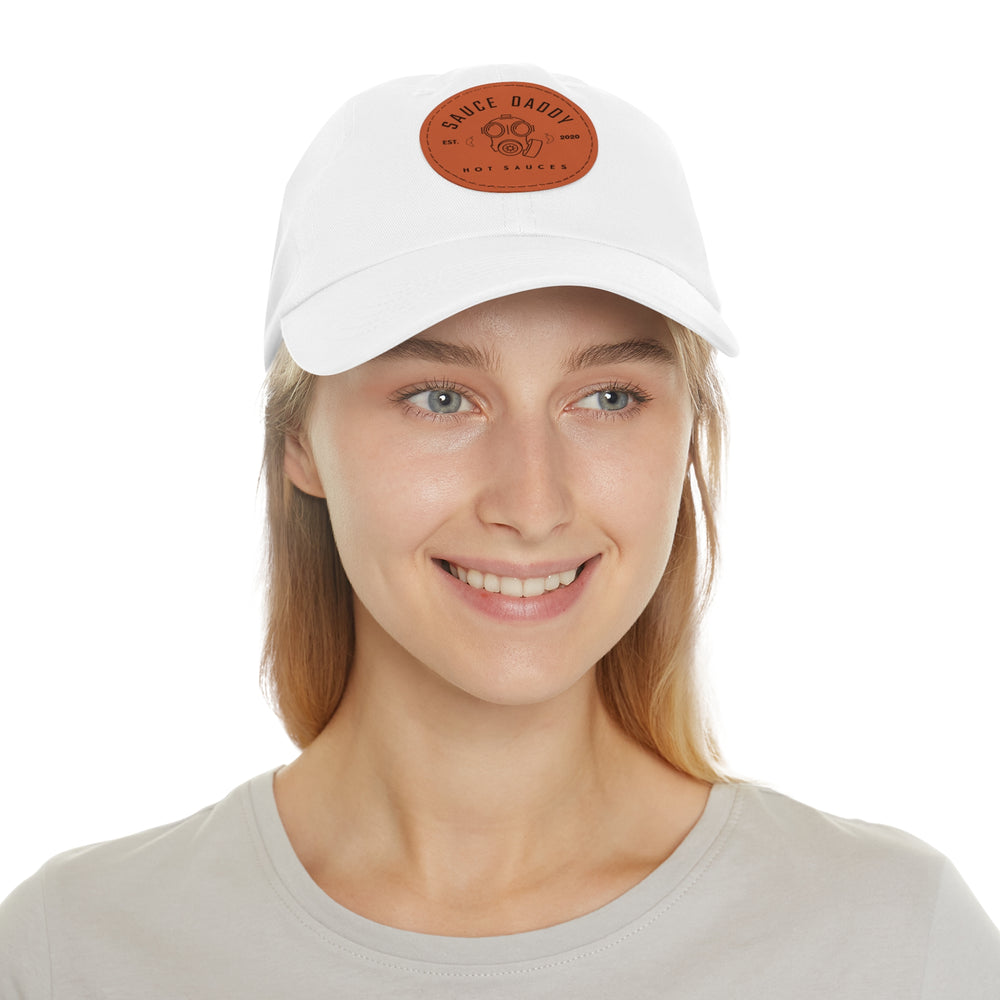 
                  
                    Dad Hat with Leather Patch (Round)
                  
                